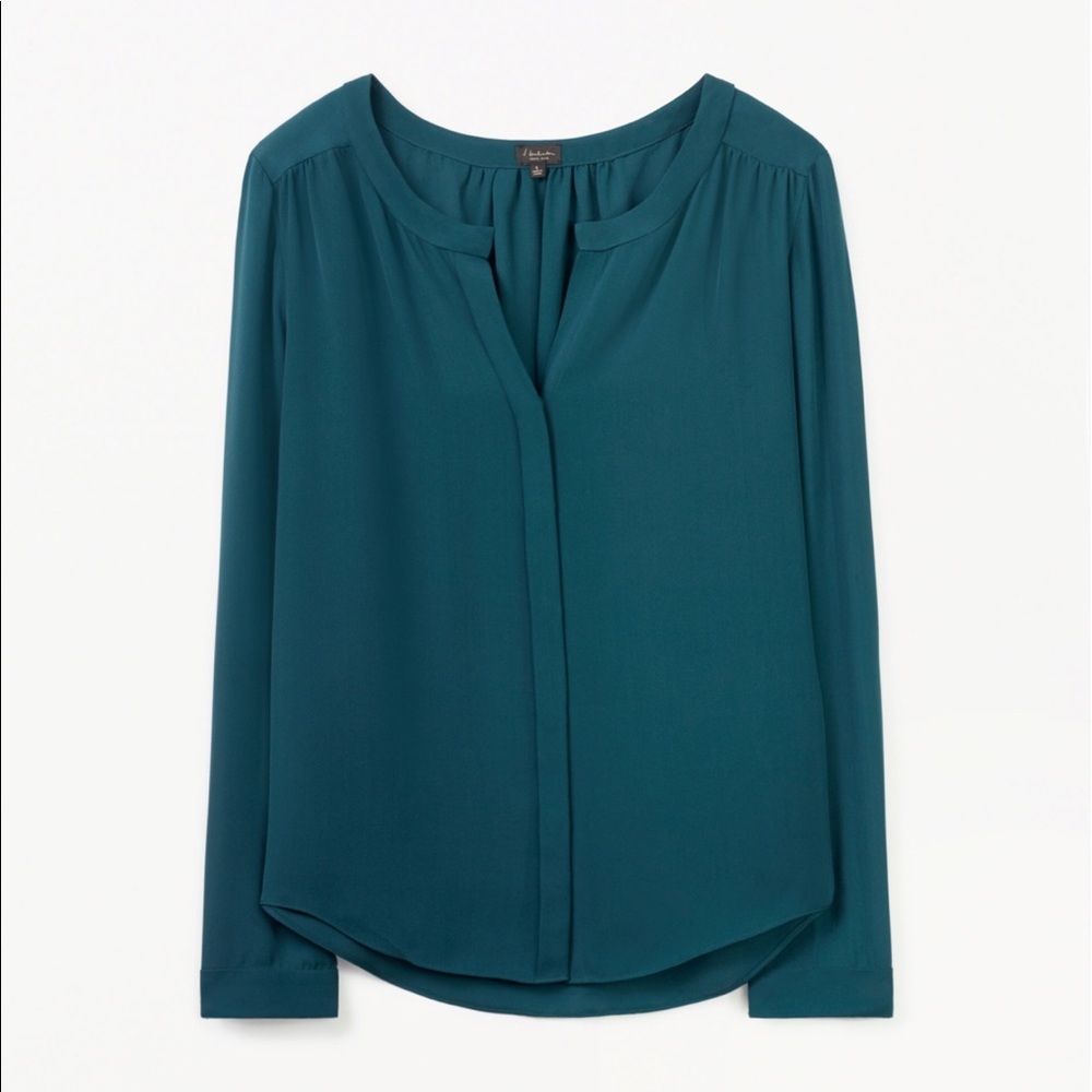 T. Babaton Teal Blouse, sz S